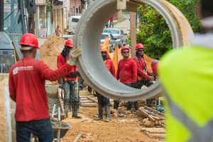 Imagem da notícia - Obras de drenagem no bairro Santa Luzia estão com 92% de conclusão e vão evitar problemas de alagação na área