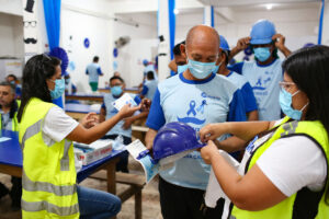 Imagem da notícia - UGPE realiza ação em alusão ao Novembro Azul, em canteiro de obra do Prosamin+